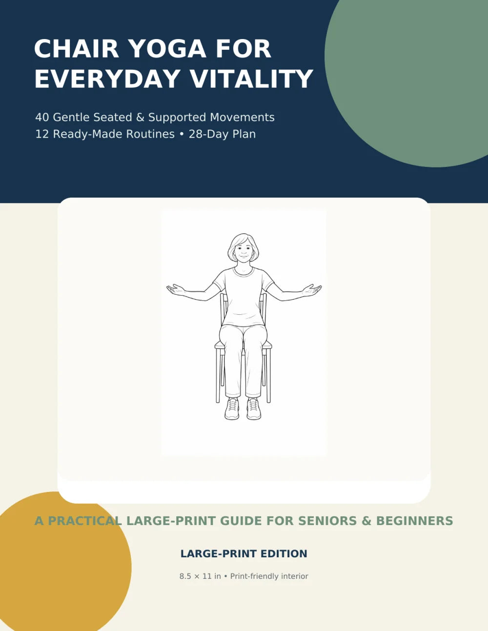 Chair Yoga printable guide preview